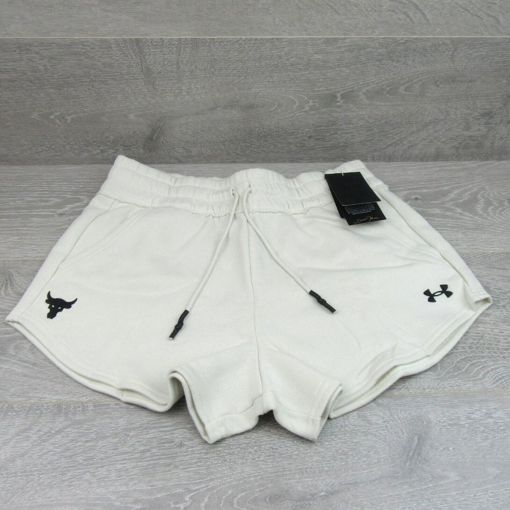 Under Armour Project Rock Gym Training Shorts Women's Size Large NEW - Picture 2 of 9
